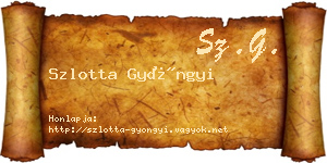 Szlotta Gyöngyi névjegykártya