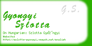 gyongyi szlotta business card
